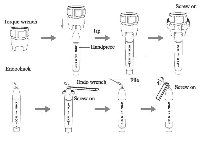 DTE Scaler fiber optic handpiece with LED HD-7L